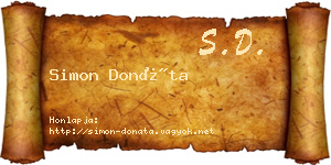 Simon Donáta névjegykártya